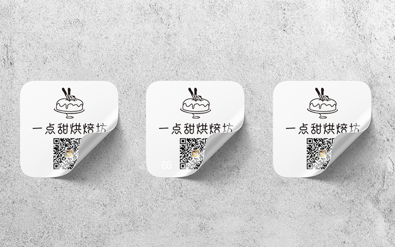 transparent adhesive贴纸二维码