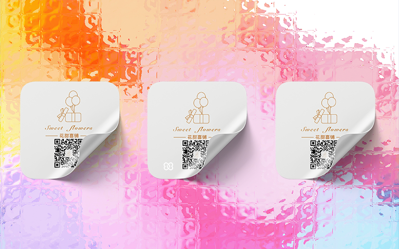 adhesive sticker二维码设计
