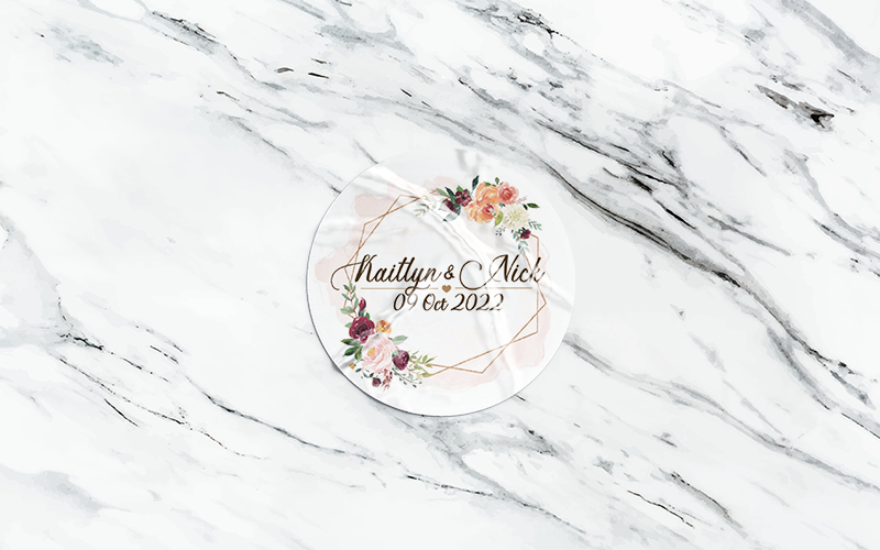 adhesive sticker铜板纸标签